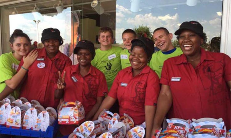 Big thanks to KFC Fourways for providing more than 100 meals for kids xmas outing. Special day!