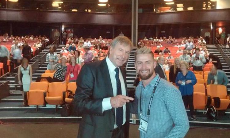 With David Beckham at sacsc 2015 congress in durban.