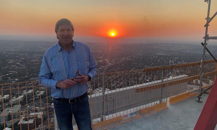And not a bad view of the sunset. #TheLeonardo cost around R3Bn. It beats the Carlton Centre as the tallest building in Africa but then #PinnacleTower in Nairobi is planned for 300m and scheduled for completion in 2021!